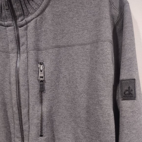 Calvin Klein Men's Grey Zip Up Sweater Size XL - Picture 7 of 8